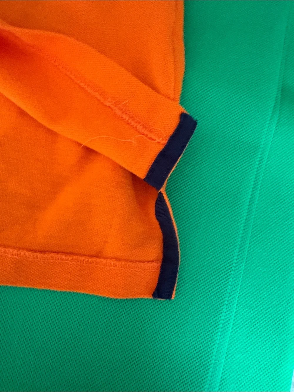 Polo by Ralph Lauren Men’s Orange Polo with Embroidered Players/ custom slim fit